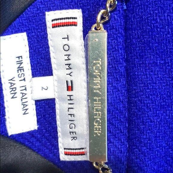 Tommy Hilfiger NWOT blue button up cinch coat sz 2 - Picture 11 of 11